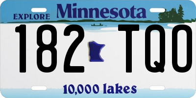 MN license plate 182TQO