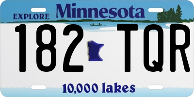 MN license plate 182TQR