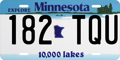 MN license plate 182TQU