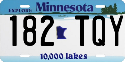 MN license plate 182TQY