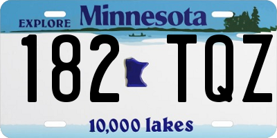 MN license plate 182TQZ