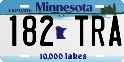MN license plate 182TRA