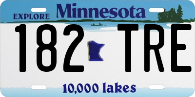 MN license plate 182TRE