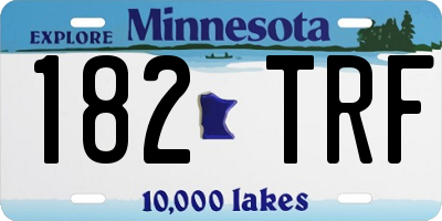 MN license plate 182TRF