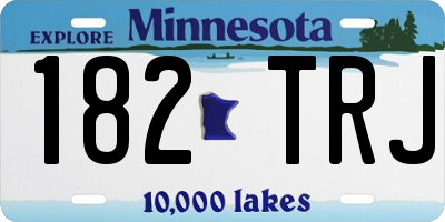 MN license plate 182TRJ