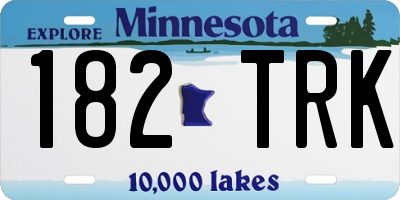 MN license plate 182TRK