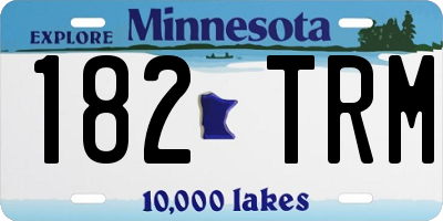 MN license plate 182TRM