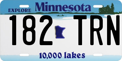 MN license plate 182TRN