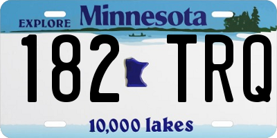 MN license plate 182TRQ