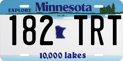 MN license plate 182TRT