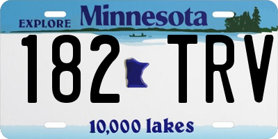 MN license plate 182TRV