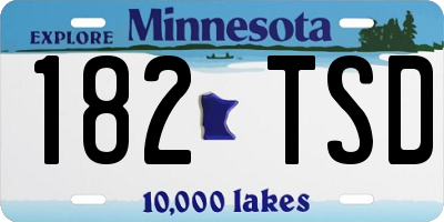 MN license plate 182TSD