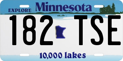 MN license plate 182TSE