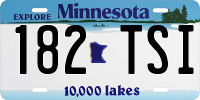 MN license plate 182TSI