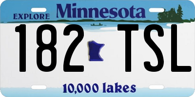 MN license plate 182TSL
