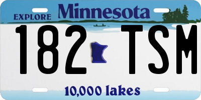 MN license plate 182TSM