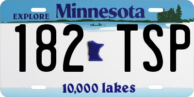 MN license plate 182TSP