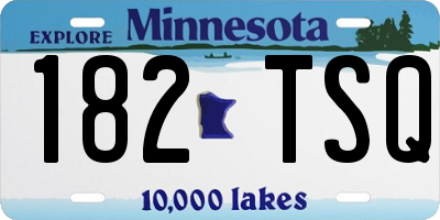 MN license plate 182TSQ