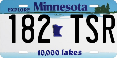 MN license plate 182TSR