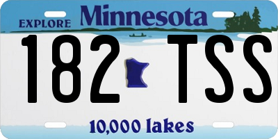MN license plate 182TSS