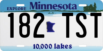 MN license plate 182TST