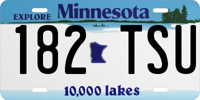 MN license plate 182TSU