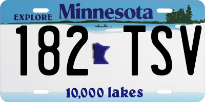 MN license plate 182TSV