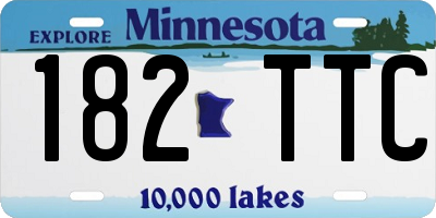 MN license plate 182TTC