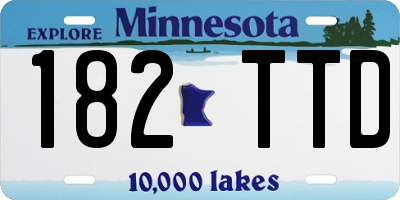 MN license plate 182TTD