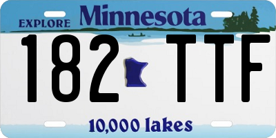 MN license plate 182TTF