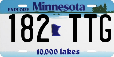 MN license plate 182TTG