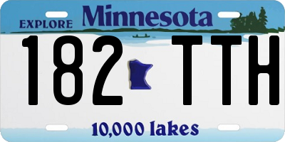 MN license plate 182TTH