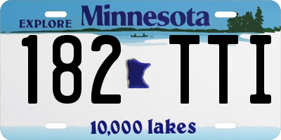 MN license plate 182TTI