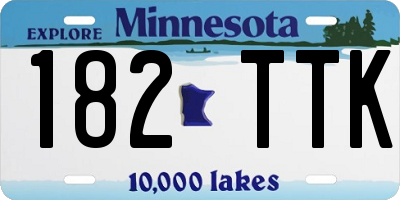 MN license plate 182TTK