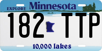 MN license plate 182TTP