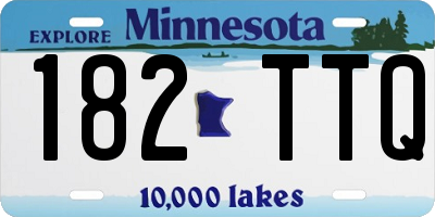 MN license plate 182TTQ