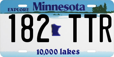 MN license plate 182TTR