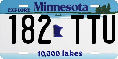 MN license plate 182TTU