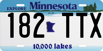 MN license plate 182TTX