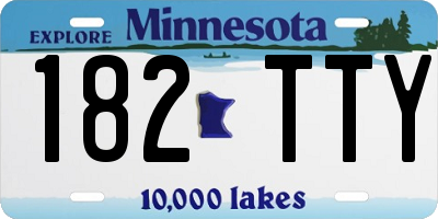 MN license plate 182TTY