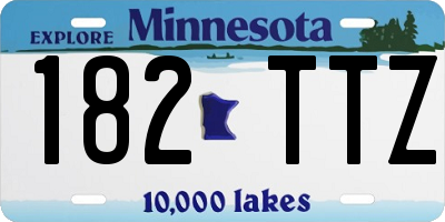 MN license plate 182TTZ