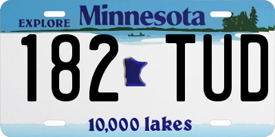MN license plate 182TUD