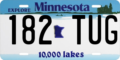 MN license plate 182TUG
