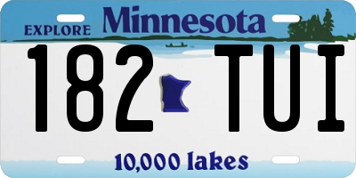 MN license plate 182TUI