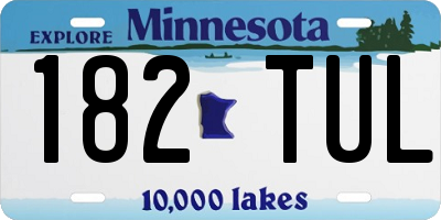 MN license plate 182TUL