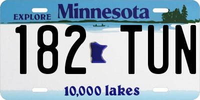 MN license plate 182TUN
