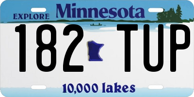 MN license plate 182TUP