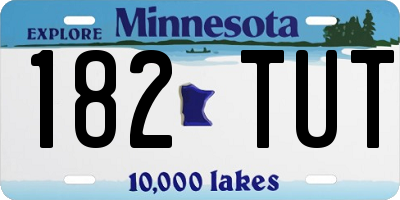 MN license plate 182TUT