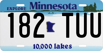 MN license plate 182TUU