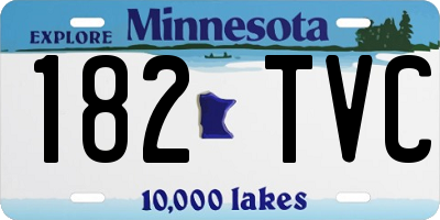 MN license plate 182TVC